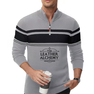 เสื้อวอร์มแขนยาวมีซิปสำหรับผู้ชายเสื้อผ้าแฟชั่นแบบสวมหัวผ้าฟลีซสวมใส่ได้ทุกวันสวมใส่สบายระดับพรีเมียม - Product Image 1