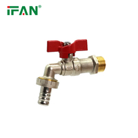 IFAN Divers Styles Eau Extérieure En Laiton Bibcock Robinet De Salle De Bains 1/2 ''3/4'' 1 ''Cuisine En Laiton Robinet De Jardin