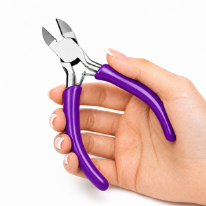 Mini-pinces coupantes à poignée violette, micro-coupe-fils de précision, outil de bijouterie et d'artisanat, cisailles à fil souple, acier durable - Product Image 5