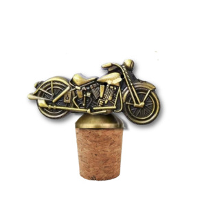 Cork Bottle Stopper Brass Antique Motorcycle <b>Wine</b> & Olive Oil Bottle Stopper Sealer Tool Set Bar Accessories Gift Items - Product Image 1