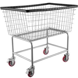 Carrello Portabiancheria Commerciale in Filo Metallico 4.5 Bushel 35"L X 15.7"W X 22"H con Ruote e Costruzione Robusta - Product Image 5