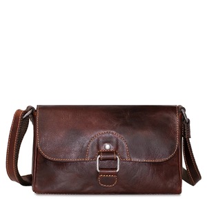 Bolso de Pecho de Cuero de Grano Completo Hecho a Mano de Primera Calidad para Mujer, Bandolera Marrón Vintage con Cierre de Hebilla para Viajes y Uso Diario - Product Image 3