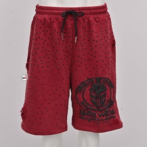 Pantalones Cortos Bermuda Rojos Bordados para Hombre BHM WEAR, con Cintura Ajustable con Cordón, Estilo Urbano Informal, con Logotipo Personalizado - Product Image 1