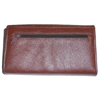 Cartera de cuero hecha a mano para mujer, bolso de mano de cuero