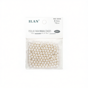 Perline Artigianali 6mm Bianche Per Lavori Manuali 12g - Product Image 1