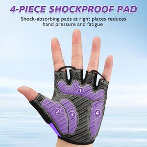 Gants de cyclisme avec coussinets absorbant les chocs, adhérence accrue, ajustement flexible, légers, respirants pour hommes et femmes, VTT - Product Image 3