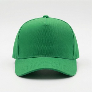 Casquette de baseball verte à 6 panneaux, couleur unie, en sergé de coton, ajustée, unisexe, décontractée, printemps-été, taille adulte 58-60CM - Product Image 1