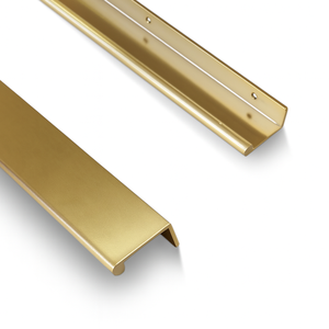 Poignée de meuble moderne en aluminium, poignée de tiroir de cuisine minimaliste, finition dorée, écologique, durable, quincaillerie de mobilier facile à installer - Product Image 4