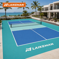Revêtement de sol portable pour terrain de pickleball, en PVC enduit d'acrylique, préfabriqué, pour les clubs et les tournois