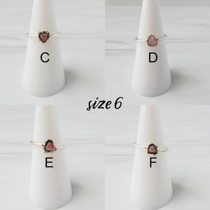 Watermelon Tourmaline Ring Sterling Silver Green Pink Gemstone Ring October Birthstone Jewelry <b>Gift</b> <b>For</b> <b>Her</b> - Product Image 3