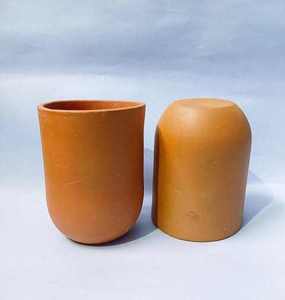 Tazas de Té de Barro Terracota Hechas a Mano, Taza de Vidrio |   Tazas de Té y Café Modernas, Ecológicas y de Lujo |   para el hogar - Product Image 1