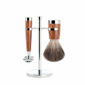 Professional Custom Private Label Shaving Brush Stand Razor Set High Quality Men Grooming Kit <b>Beard</b> Shaving Brush Nylon Hair - Product Image 5