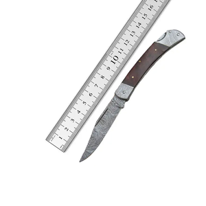 Couteaux pliants en acier Damas personnalisés avec logo, prix de gros usine, nouveaux couteaux pliants élégants en acier Damas - Product Image 1