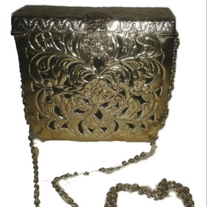 Bolso de mano vintage elegante, bolsos de novia, bolso de fiesta con cadena, bolsos de noche con cierre de solapa - Product Image 1