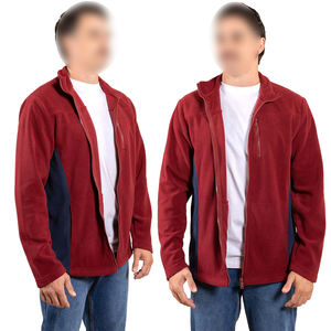 Venta al por mayor de tela suave transpirable cómodo hombres chaquetas de lana cálida temporada de invierno chaqueta de lana con cremallera completa para los hombres - Product Image 1