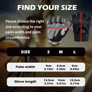 Gants de vélo/cyclisme, sans doigts, respirants, antidérapants, absorbant les chocs, rembourrés pour l'entraînement, la musculation, le VTT, le cyclisme sur route - Product Image 5