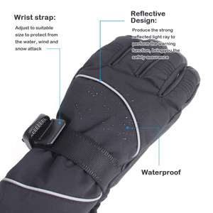 Gants de ski unisexes personnalisés pour la saison hivernale, thermiques, coupe-vent, imperméables, en cuir, mitaines de ski confortables, gants de sport pour la conduite et le ski - Product Image 5