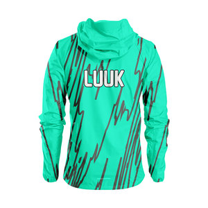Chaqueta con capucha para hombre, personalizada, 100% nailon, transpirable, antibacteriana, ecológica, impermeable, cortavientos, para primavera. - Product Image 3