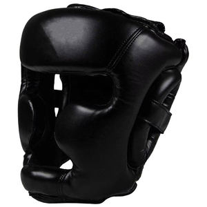 Protège-tête de combat modulaire réglable le plus vendu, en PVC et cuir respirants, avec aérations, pour adultes, couleur unie - Product Image 2