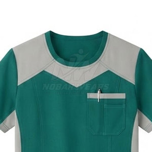 Healthcare Staff Apparel Short Sleeve O-Neck Medical <b>Scrub</b> <b>Top</b> Professional Workwear for Hospital Clinic and Nursing Departments - Product Image 4