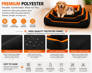 Ensemble de lits pour animaux de compagnie spacieux, 3 pièces, OEM ODM, logo personnalisé, lits doux et confortables pour chiens et chats, fabricant direct - Product Image 5