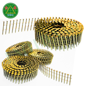 <b>Steel</b> Coil Pallet Nails 9000pcs 1-3/4 x 0.092 Screw Smooth Shank Checkered Head Factory Direct <b>Flat</b> Head Style - Product Image 5