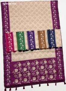 Colección de saris de alta calidad en tussar suave con borde estampado Butta y Bentex y cuadros Zari - Proveedor indio a precio mayorista - Product Image 5