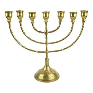 Magnifiques Chandeliers Menorah Artisanaux de Luxe – Décoration Religieuse Festive Élégante pour la Maison – Accent de Table en Métal de Qualité Supérieure - Product Image 1
