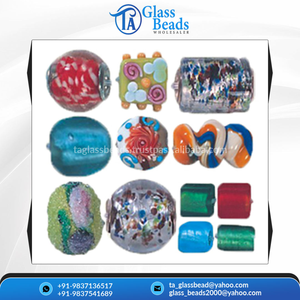 Handmade <b>Silver</b> Foiled Glass <b>Beads</b> Assorted Mixed Shapes Frosted Spacer <b>Beads</b> Pack for Fashion Jewelry and Crafts - Product Image 5
