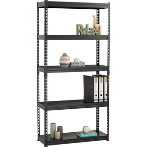 Étagère de rangement minimaliste en acier, sans boulons, avec rivets, finition thermolaquée, pour la maison, le bureau ou le garage - Product Image 2