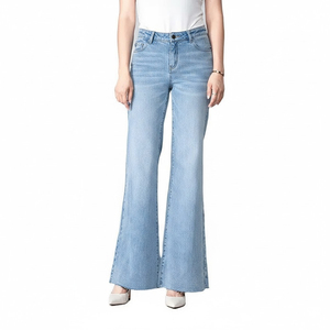 Jeans pour femmes de qualité supérieure, pantalons extensibles, pantalons skinny évasés en denim pour femmes, vêtements en denim tendance pour femmes, pantalons en denim pour femmes - Product Image 1