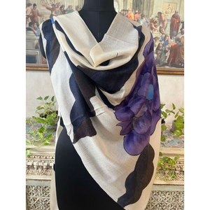 New Collection Fine Wool Hand Painted Stole 70x200cms Premium Quality Elegant Designer Winter Shawl <b>Scarf</b> for Women Soft - Product Image 1