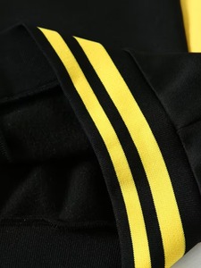 Varsity <b>Jacket</b> Men's Black Yellow Sleeve Casual Eco-Friendly Breathable Fleece Cotton High Street Style <b>Summer</b> Outerwear OEM - Product Image 5