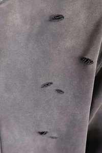 Sudaderas con capucha y sudaderas de felpa para hombre con logotipo personalizado OEM, lavado ácido, bordado desgastado. - Product Image 6