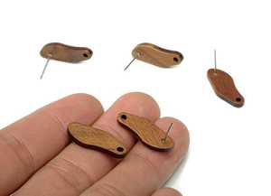 Boucles d'oreilles en bois de qualité supérieure, faites à la main, bijoux de mode naturels, légers, écologiques, accessoires pour femmes, fournitures de bijoux en gros - Product Image 4