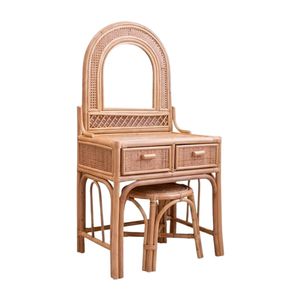 Kids Bed Room Furniture Rattan Kids Makeup <b>Vanity</b> Wholesale Price Durable Woven <b>Vanity</b> Set Cheap High Quality - Product Image 1