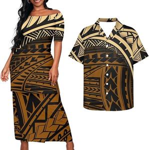 Vêtements pour femmes Robes traditionnelles polynésiennes hawaïennes à imprimé tribal pour femmes Robes de soirée Femmes grandes tailles - Product Image 5
