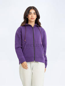 Sweat à capuche zippé en coton épais 400 GSM pour homme, coupe oversize, en molleton bouclette, personnalisable avec logo, uni, vente en gros - Product Image 4