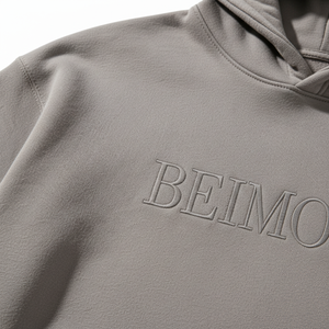 Sweat-shirt à capuche surdimensionné pour homme en polaire avec logo en relief, poche avant, vêtement décontracté pour l'automne, qualité supérieure pour homme - Product Image 2