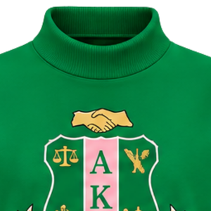 Sudadera de Moda con Cuello Alto Verde para Mujer, Personalizada con Estampado de Letras Rosas, Manga Larga, Cómoda, Informal, para Graduadas - Product Image 5