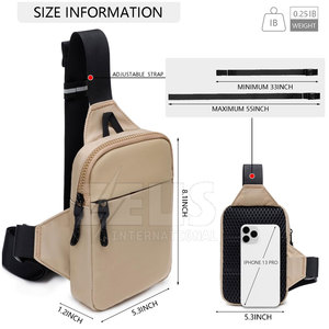Sac bandoulière de haute qualité avec fermeture éclair pour transporter vos essentiels quotidiens en toute sécurité, prix de gros - Product Image 3