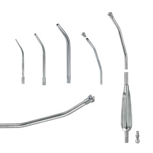 Tubo de succión Yankauer con mango, 4 tubos, punta de succión Yankauer de acero inoxidable y conector, completo con mango y 4 tubos - Product Image 1