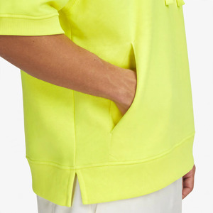 Sweat à capuche pour homme jaune fluo brodé et imprimé sur mesure, coupe droite, tricoté, décontracté, sportswear, automne, couleur unie, doublé - Product Image 5