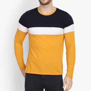 เสื้อยืดแขนยาวสำหรับผู้ชายเสื้อยืดคอกลมแขนยาวดีไซน์เรียบ - Product Image 3