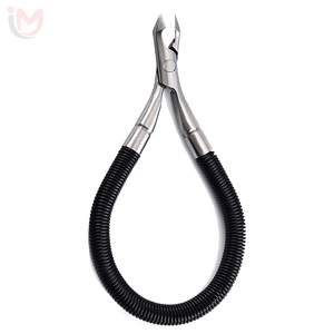 Coupe-cuticules professionnel en acier inoxydable, coupe-peaux mortes de précision, outil de manucure et pédicure, poignée à ressort en caoutchouc souple - Product Image 1