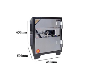 Coffre-fort antivol YUNOS YNS-65F avec lecteur d'empreintes digitales, design étanche, accès par mot de passe et clé - Product Image 6