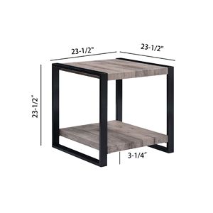 Tavolino Contemporaneo in Legno con Finitura Marrone Rustico e Ripiano Portaoggetti per Arredamento Soggiorno - Product Image 4