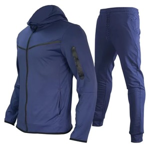 Men's Color Blocking Tracksuit Set Full-<b>Zip</b> <b>Hooded</b> Jacket and Pants Quick Dry Gym Running Sporty Style Regular Fit Autumn Wear - Product Image 2