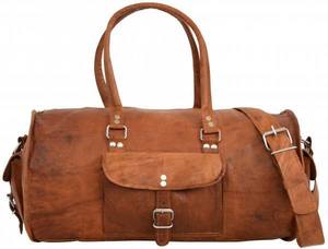 Sacs de sport de luxe faits à la main, personnalisés, 100% cuir véritable, durables, grande capacité, résistants à l'eau, écologiques, pour week-end - Product Image 1