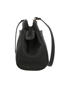 Sac bandoulière noir en cuir véritable pour femme, de haute qualité, durable, élégant, avec fermeture éclair, sangle fixe, grande capacité, souple, imperméable, OEM - Product Image 4